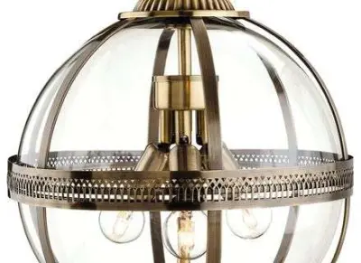 Firstlight Mayfair Bronze Clear Glass Globe Pendant Light