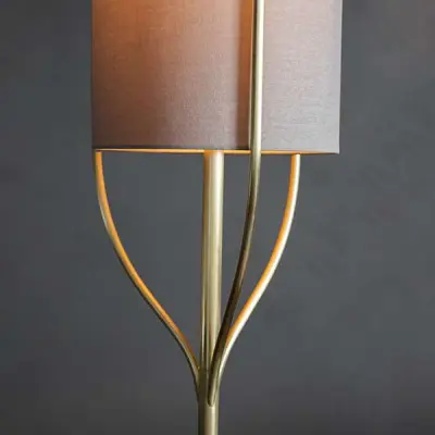 Fraser Floor Lamp in Satin Brass C/W Shade