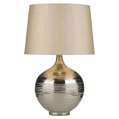 Gustav Table Lamp Large Silver with Silver Shade | Online Lighting Shop