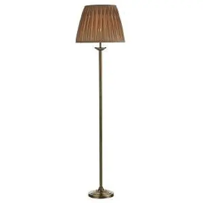 Hatton Floor Lamp Antique Brass Complete With Shade
