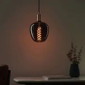 Helix E27 Filament Bulb in Smoked Tinted Glass