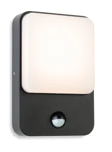 Hero LED Wall Light with PIR Sensor in Graphite Finish