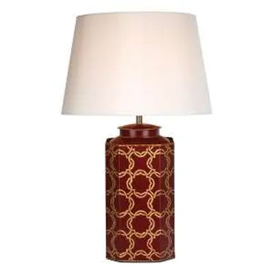 Hiram Table Lamp Red & Gold Base Only