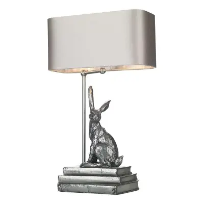 Hopper Rabbit Table Lamp Pewter