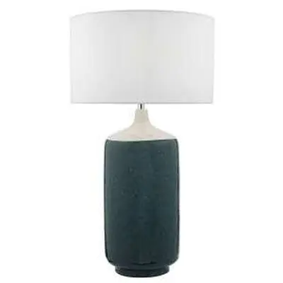 Hulda Table Lamp Green & White Base Only
