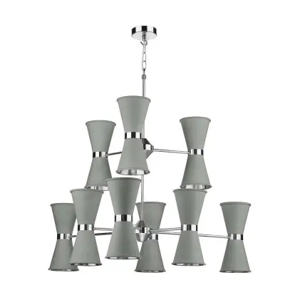 Hyde 18 Light Chandelier Polished Chrome (Bespoke Colours Available)