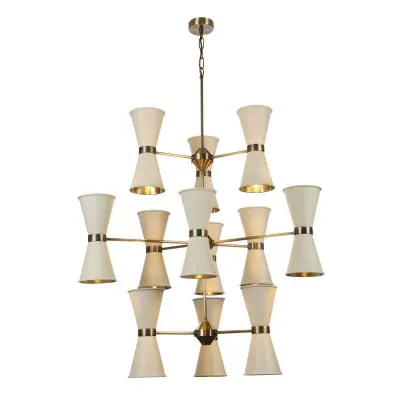 Hyde 24 Light Chandelier with Bespoke Metal Shades
