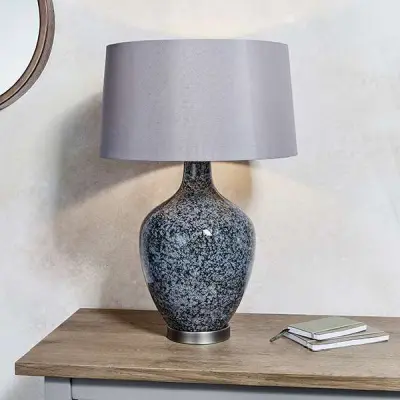Ilsa Black & Grey Table Lamp C/W Shade