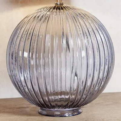 Jemma Smokey Grey Glass Table Lamp
