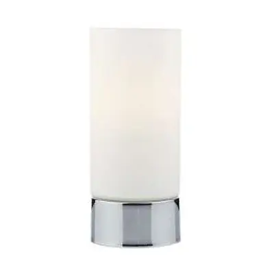Jot Touch Table Lamp Polished Chrome C/W Glass Shade