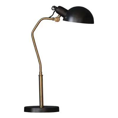 Largo Table Lamp in Satin Black & Aged Brass Finish