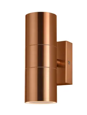 Leto Up and Down Wall Light in a Copper Finish