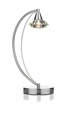 Luther 1-Light Polished Chrome Table Lamp