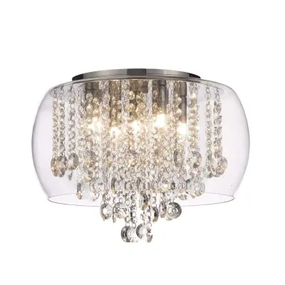 Marquis by Waterford Nore Small Crystal Encased Flush Chrome