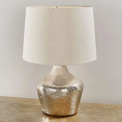 Meteora Vintge White Table Lamp C/W Shade