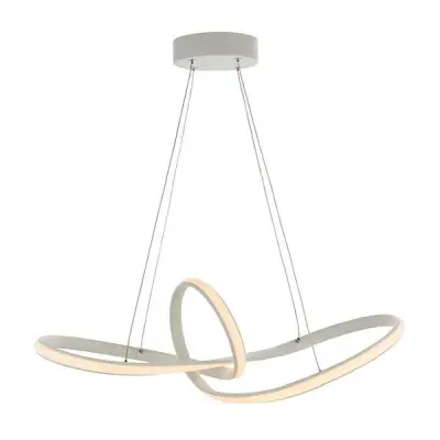 Paradox LED Looped Pendant in White Finish