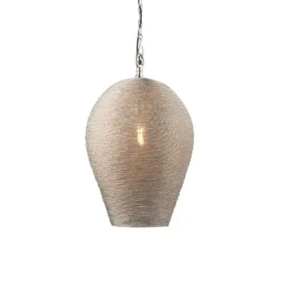 Paresh Wire Pendant in Polished Nickel Finish