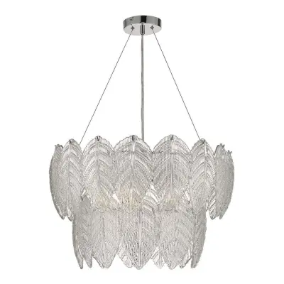 Phillipa 3 Light Pendant Clear Glass And Polished Chrome