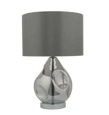 Quinn Table Lamp Smoked Complete With Shade