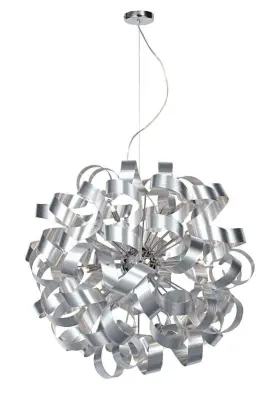 Rawley 12-Light Brushed Aluminium Pendant