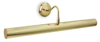 Reeded 4 Light Picture Light Polished Brass Finish