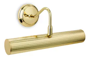 Reeded Picture Lights Polished Brass Finish