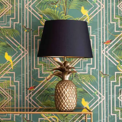 Safa Table Lamp Gold Pineapple complete with Shade
