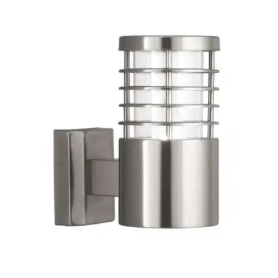 Satin Silver Ip44 Outdoor Light With Polycarbonate Diffuser