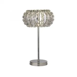 Searchlight 5817CC Marilyn 1 Light Chrome Table Lamp With Crystal