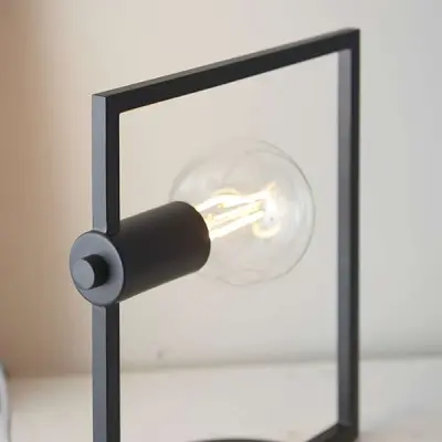 Shape Rectangle Table Lamp in Matt Black