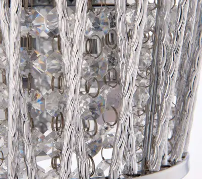 Sophia Wall Light in Chrome with Clear Crystal