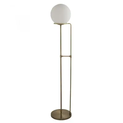 Sphere Floor Lamp Antique Brass