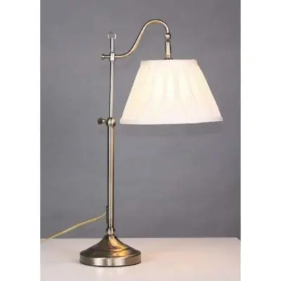 Suffolk Table Lamp Rise & Fall Antique Brass complete with Shade SUF10