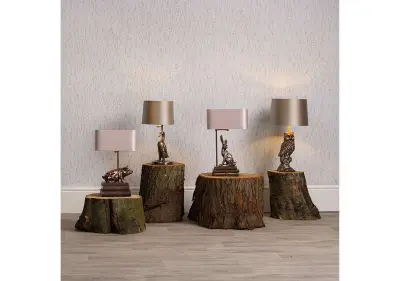 Tawny Owl Bronze Table Lamp