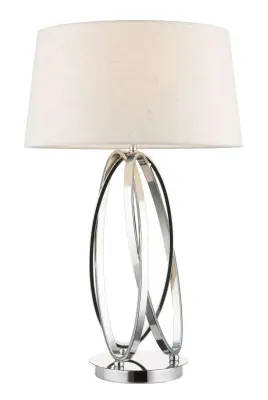 Trinity Table Lamp Polished Chrome c/w Shade