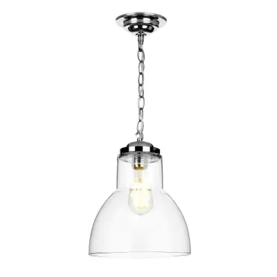 Upton Small 1 Light Clear Glass Pendant