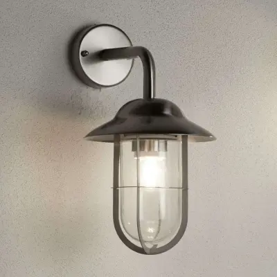 Well Glass Ip44 Stainless Steel Outdoor Wall Lantern