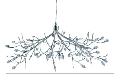 Willow 10-Light Polished Chrome And Crystal Fitting