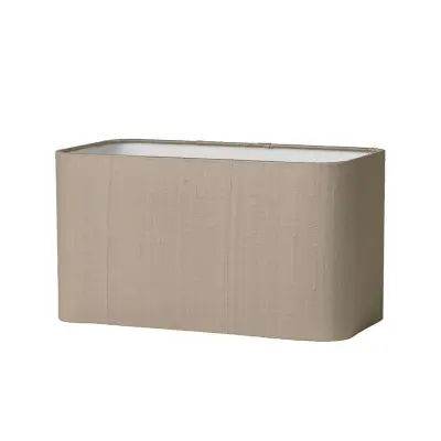 ZOFFANY 30CM (H=15CM) ROUNDED RECTANGLE SILK SHADE TAUPE