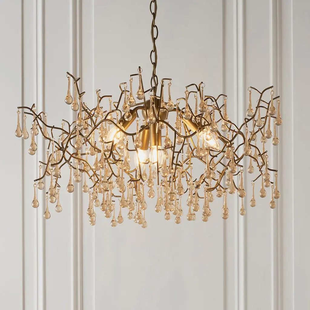 Colin Aged Gold & Champagne Ceiling Pendant