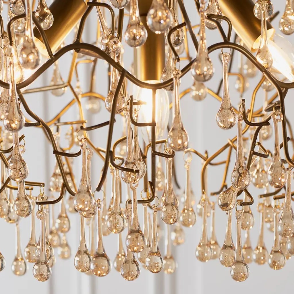 Colin Aged Gold & Champagne Ceiling Pendant