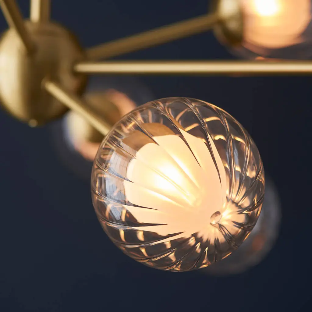 March 9 Light Ceiling Pendant in Satin Brass