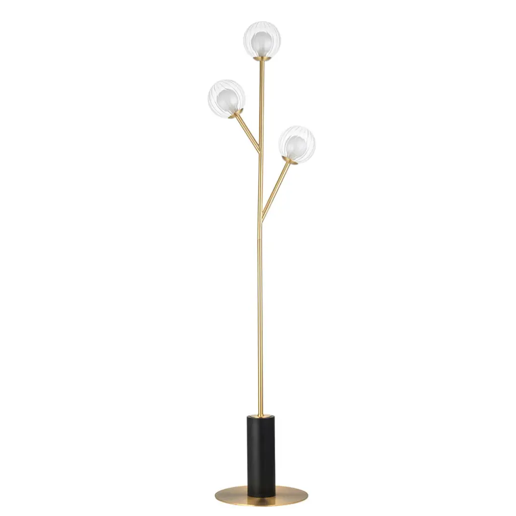 March Floor Lamp in Satin Brass