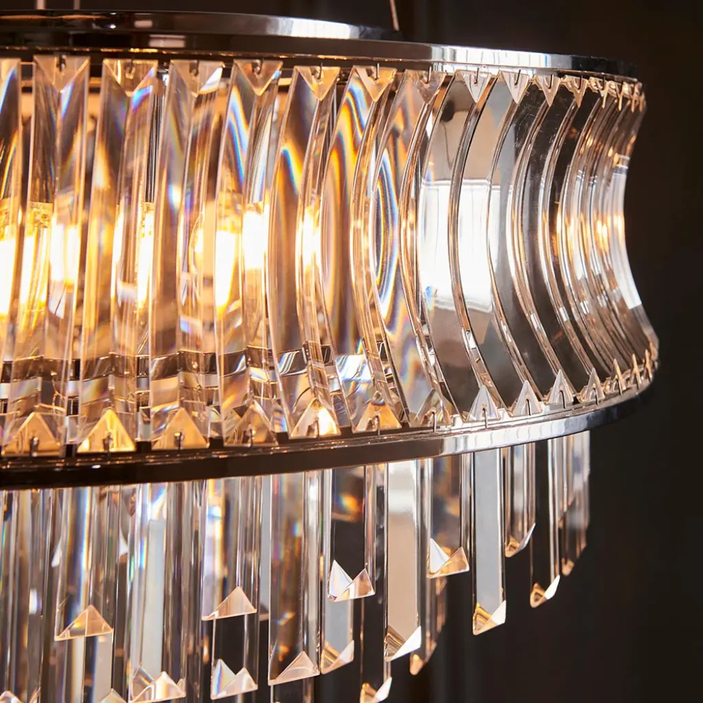Alice 9 Light Bright Nickel Chandelier