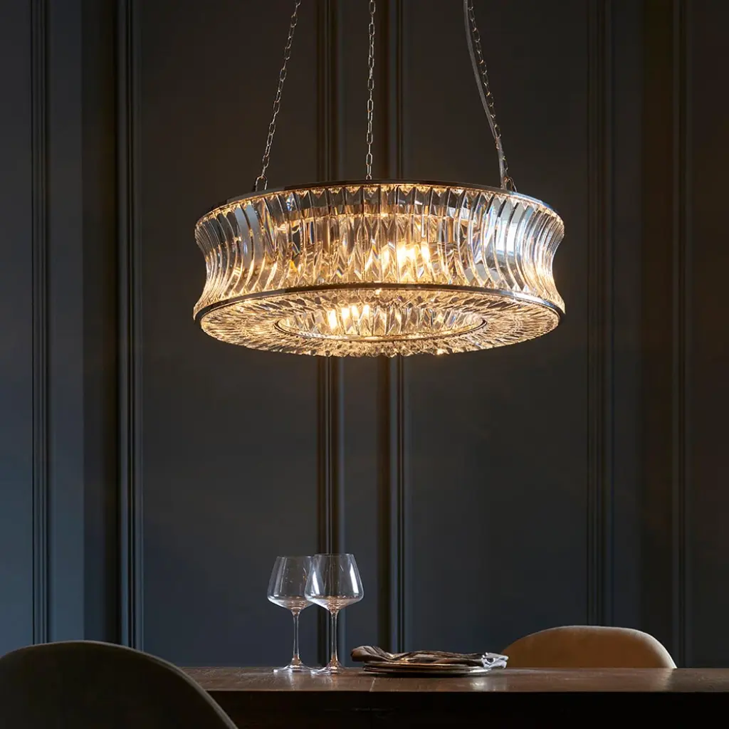Alice Bright Nickel 6 Light Chandelier