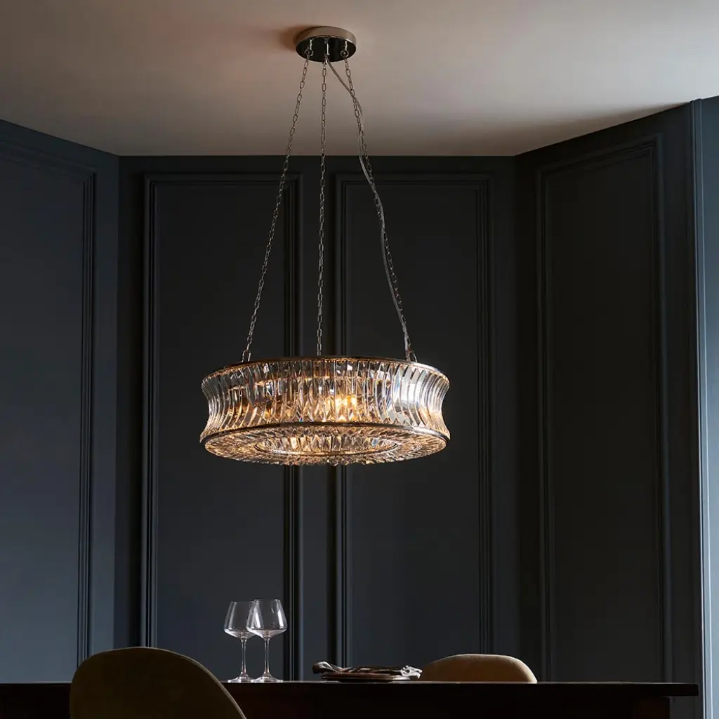 Alice Bright Nickel 6 Light Chandelier