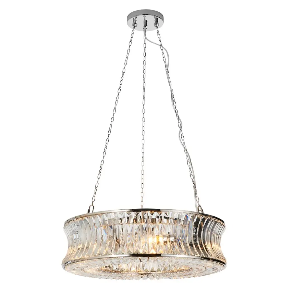 Alice Bright Nickel 6 Light Chandelier