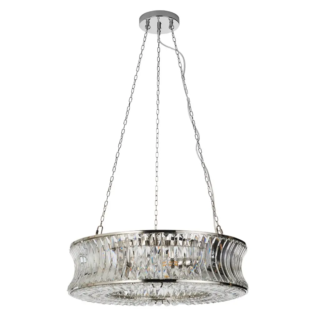Alice Bright Nickel 6 Light Chandelier