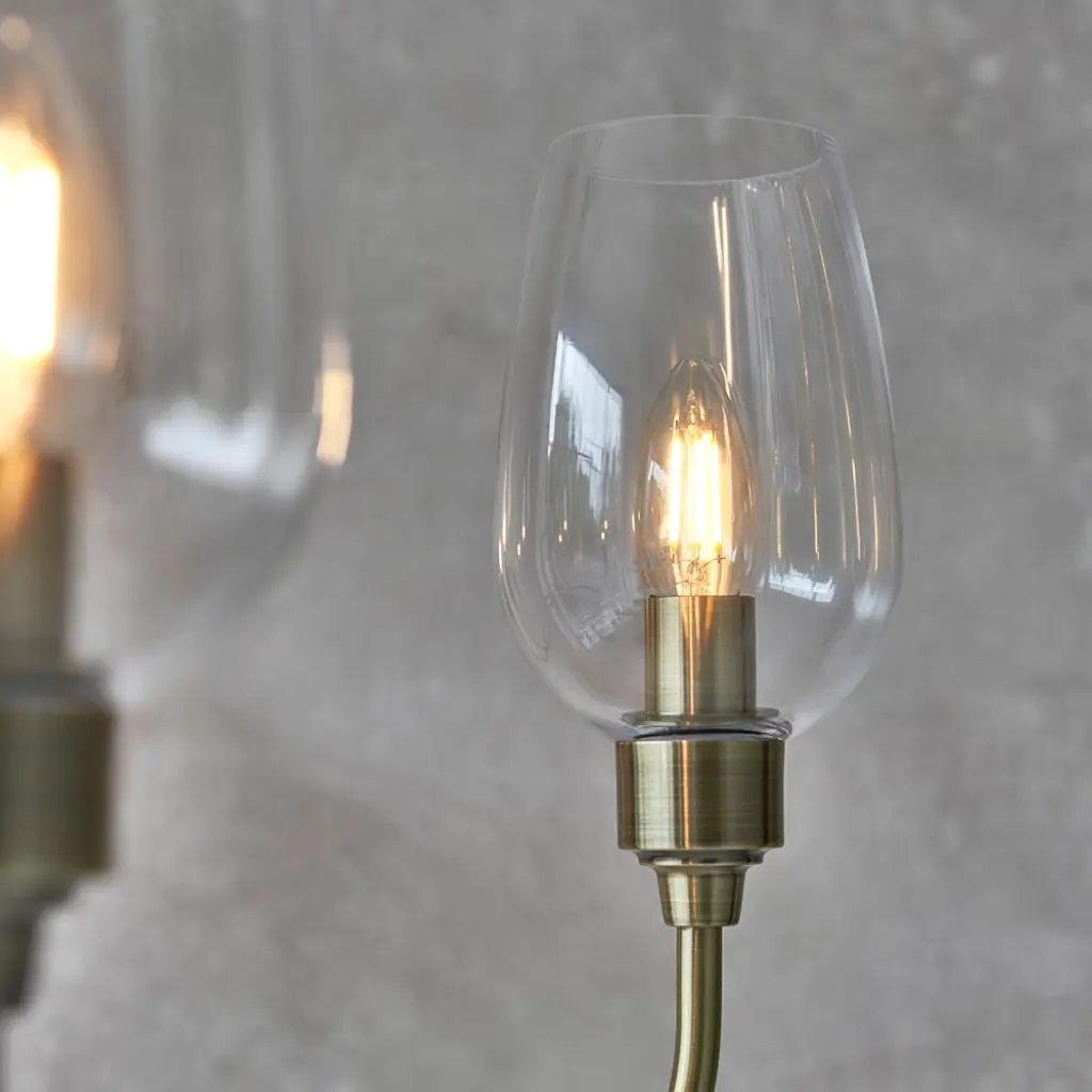 Pure 6 Light Antique Brass Ceiling Light