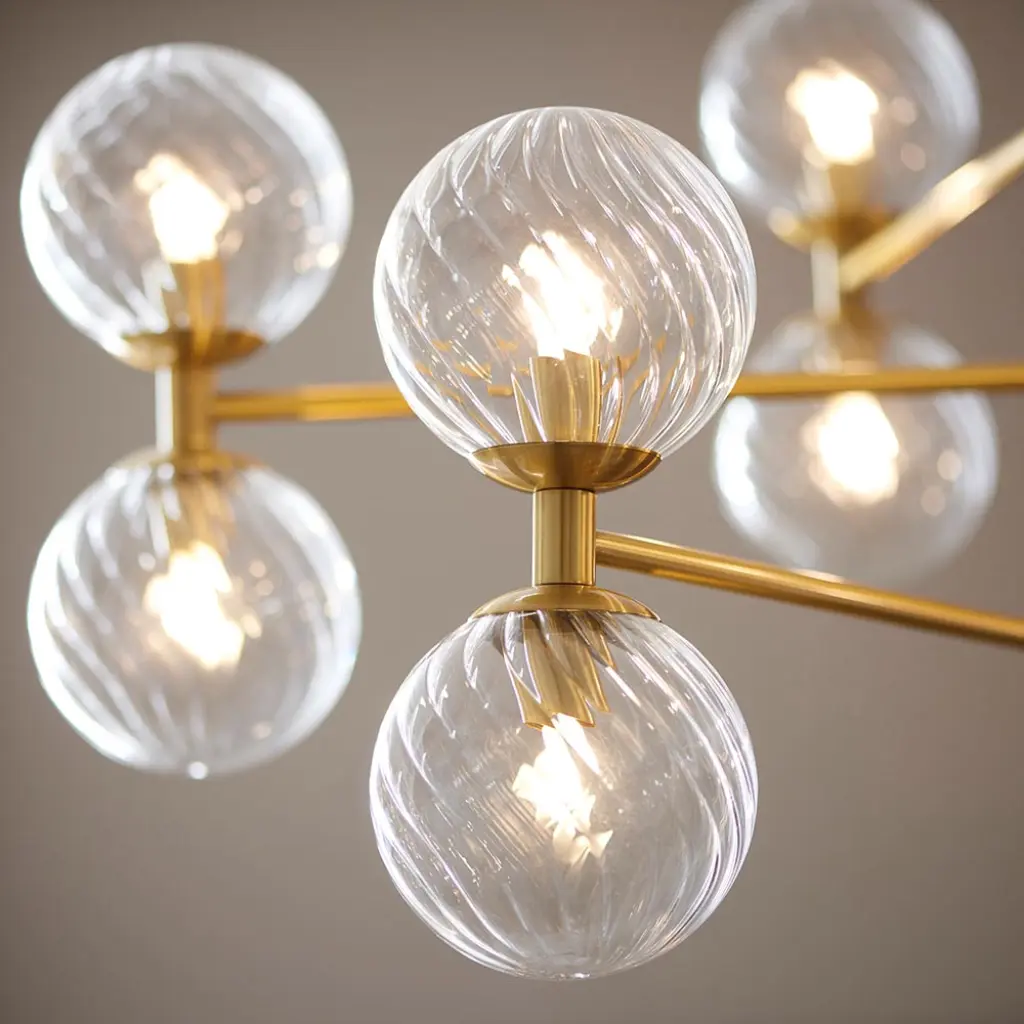Ben Brushed Brass 12 Light Pendant